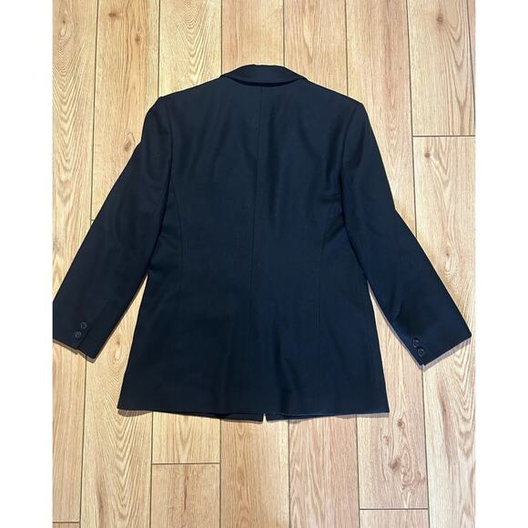 Vintage PENDLETON Black Petite Suit Blazer 100% Virgin Wool - Size 8 - Picture 5 of 11